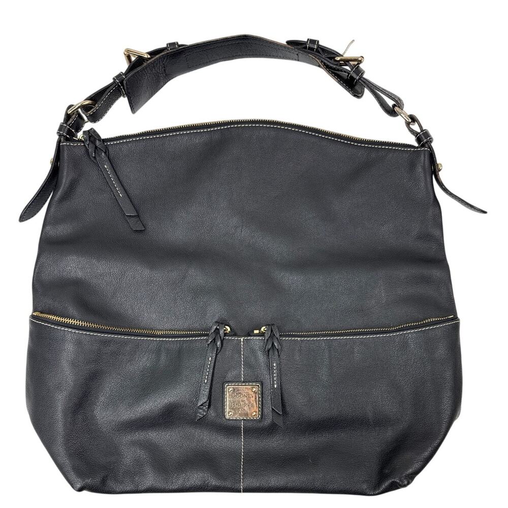 Dooney & Bourke Dillen Pebble Leather Pocket Sac, Hobo Style, Black